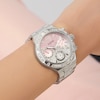 Thumbnail Image 3 of Guess Women's Crystal Pink Ombre Glitz Dial Silver Tone Bracelet Watch
