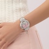 Thumbnail Image 4 of Guess Women's Crystal Pink Ombre Glitz Dial Silver Tone Bracelet Watch