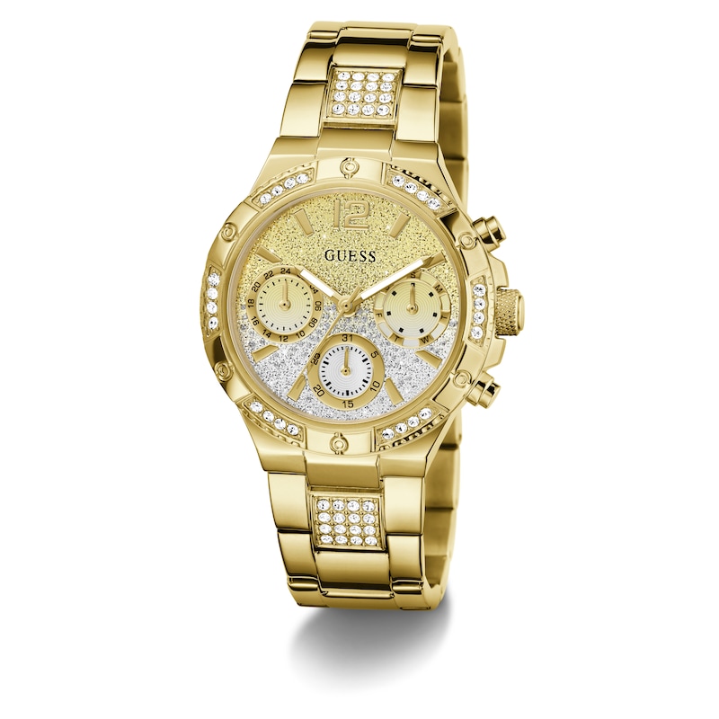 Main Image 8 of Guess Women's Crystal Gold Ombre Glitz Multifunction Dial Gold Tone Bracelet Watch