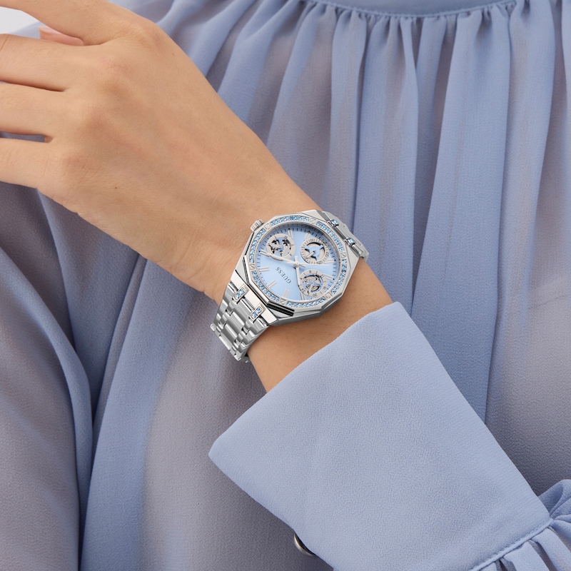Main Image 2 of Guess Women's Crystal Ice Blue Dial Silver Tone Bracelet Watch