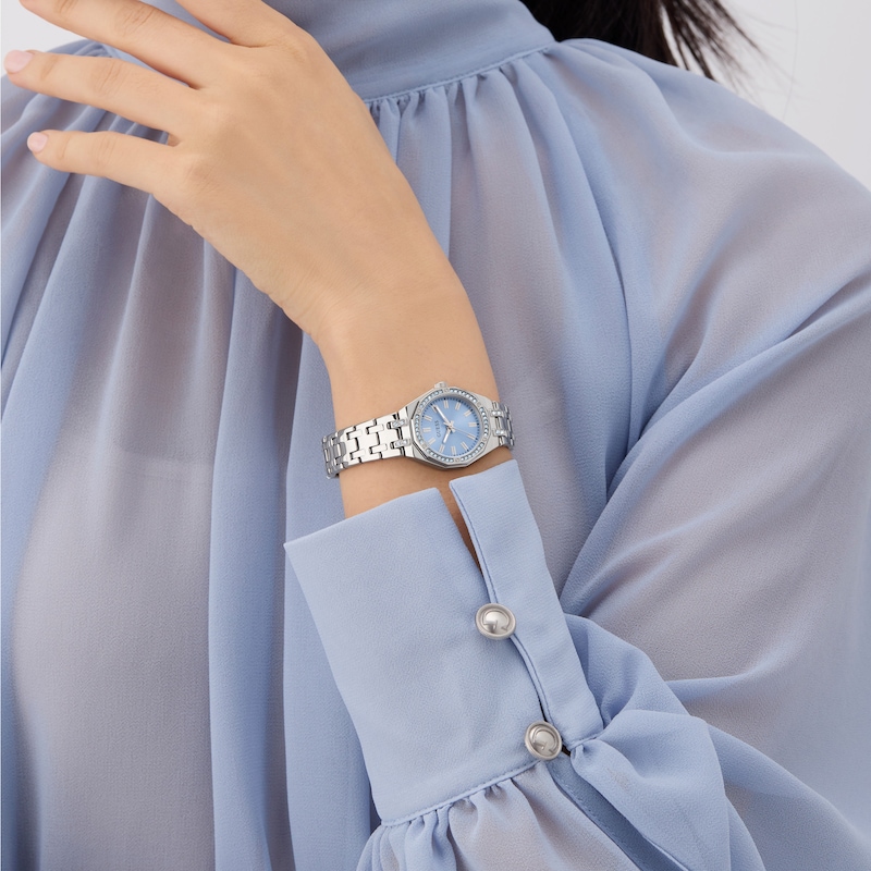 Main Image 2 of Guess Women's Crystal Ice Blue Dial Silver Tone Bracelet Watch