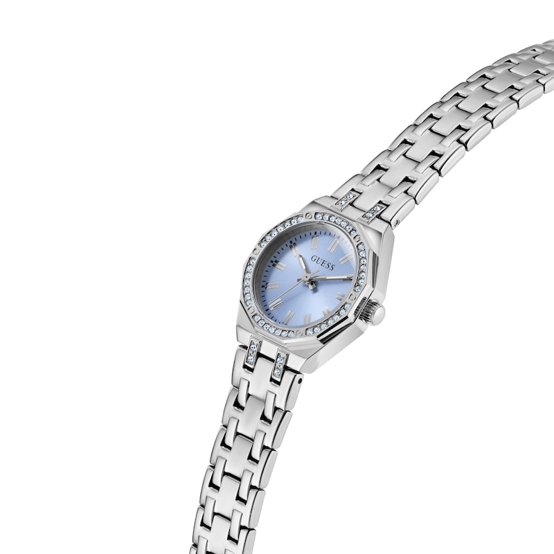 Main Image 7 of Guess Women's Crystal Ice Blue Dial Silver Tone Bracelet Watch
