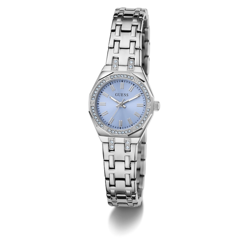 Main Image 8 of Guess Women's Crystal Ice Blue Dial Silver Tone Bracelet Watch