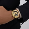 Thumbnail Image 4 of Guess Men's Black Dial Gold Tone Case Black Silicone Strap Watch