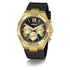 Thumbnail Image 8 of Guess Men's Black Dial Gold Tone Case Black Silicone Strap Watch