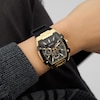 Thumbnail Image 3 of Guess Men's Black Dial Gold Tone Tonneau Case Black Silicone Strap Watch