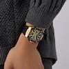 Thumbnail Image 4 of Guess Men's Black Dial Gold Tone Tonneau Case Black Silicone Strap Watch