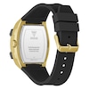 Thumbnail Image 6 of Guess Men's Black Dial Gold Tone Tonneau Case Black Silicone Strap Watch