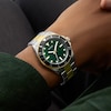 Thumbnail Image 3 of Guess Men's Green Dial Two Tone Bracelet Watch