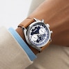 Thumbnail Image 3 of Guess Men's Midnight Blue Multifunction Dial Brown Leather Strap Watch