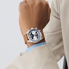 Thumbnail Image 4 of Guess Men's Midnight Blue Multifunction Dial Brown Leather Strap Watch