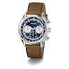 Thumbnail Image 8 of Guess Men's Midnight Blue Multifunction Dial Brown Leather Strap Watch