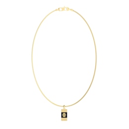 GUESS Rebel Moon Men's Gold Tone Tag 26" Curb Chain Necklace