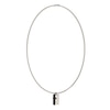 Thumbnail Image 1 of GUESS Noir Men's Silver Tone Eclipse Plate Necklace