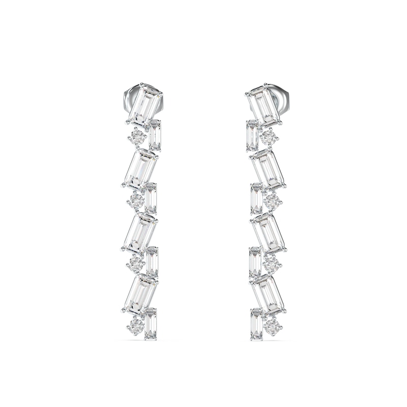 Main Image 1 of GUESS Chandelier Women's Silver Tone Crystal Drop Earrings