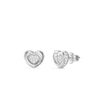 Thumbnail Image 1 of GUESS L.O.V.E. Women's Silver Tone Crystal Heart Stud Earrings