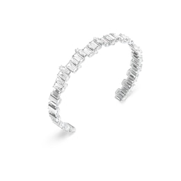 GUESS Chandelier Women's Silver Tone Crystal Tennis Bracelet