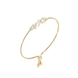 GUESS Chandelier Women's Gold Tone Crystal Slider Bracelet