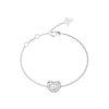 Thumbnail Image 1 of GUESS L.O.V.E. Women's Silver Tone Crystal Heart Bracelet