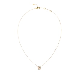 GUESS Kalybe Women's Gold Tone Crystal Cable Circle Necklace