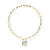 Thumbnail Image 1 of GUESS My Secret Women's Gold Tone Crystal Padlock Necklace