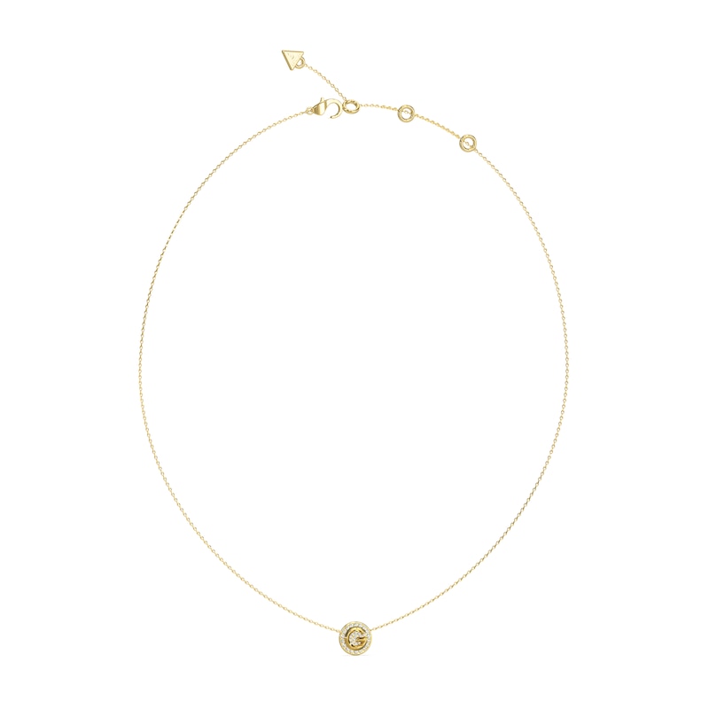 Main Image 1 of GUESS G Crystal Women's Gold Tone Crystal G Logo Necklace