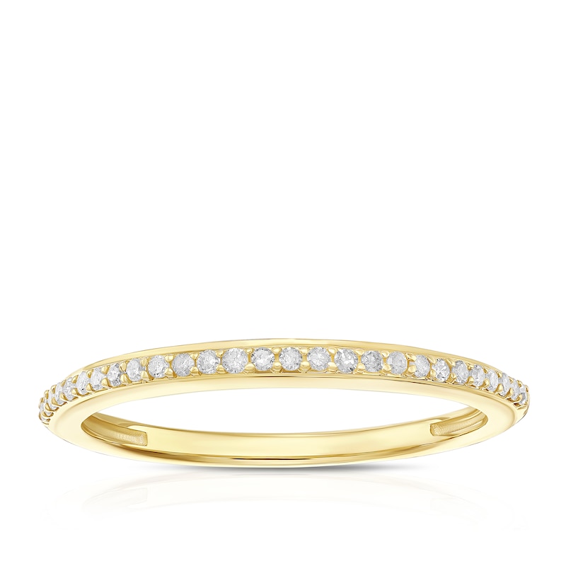 Main Image 1 of Perfect Fit 9ct Yellow Gold 0.10ct Diamond Ring