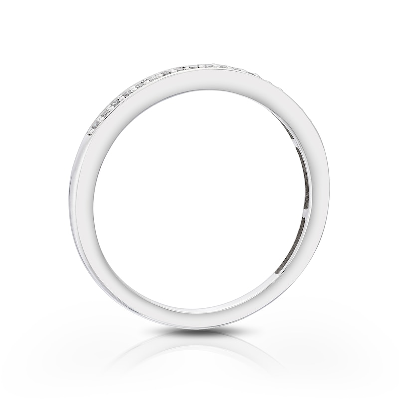 Main Image 3 of Perfect Fit Sterling Silver with Platinum Plating Eternity Diamond Ring
