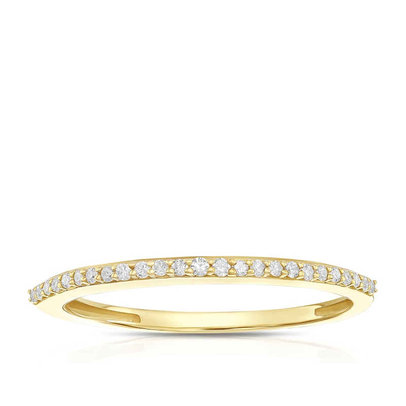Main Image 1 of Perfect Fit 9ct Yellow Gold 0.10ct Diamond Ring
