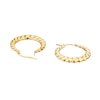 Thumbnail Image 2 of Sterling Silver 18ct Yellow Gold Plated Twisted Hoop Earrings