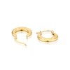 Thumbnail Image 2 of Sterling Silver 18ct Yellow Gold Plated Patterned Hoop Earrings
