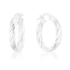 Thumbnail Image 1 of Sterling Silver 15mm Twisted Hoop Earrings
