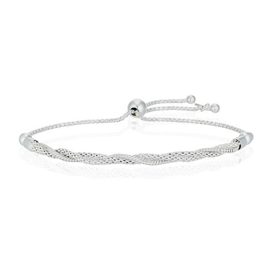 Sterling Silver Twisted Adjustable Bracelet