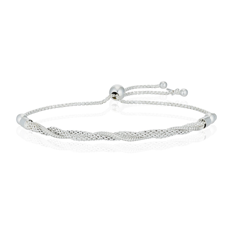 Main Image 1 of Sterling Silver Twisted Adjustable Bracelet