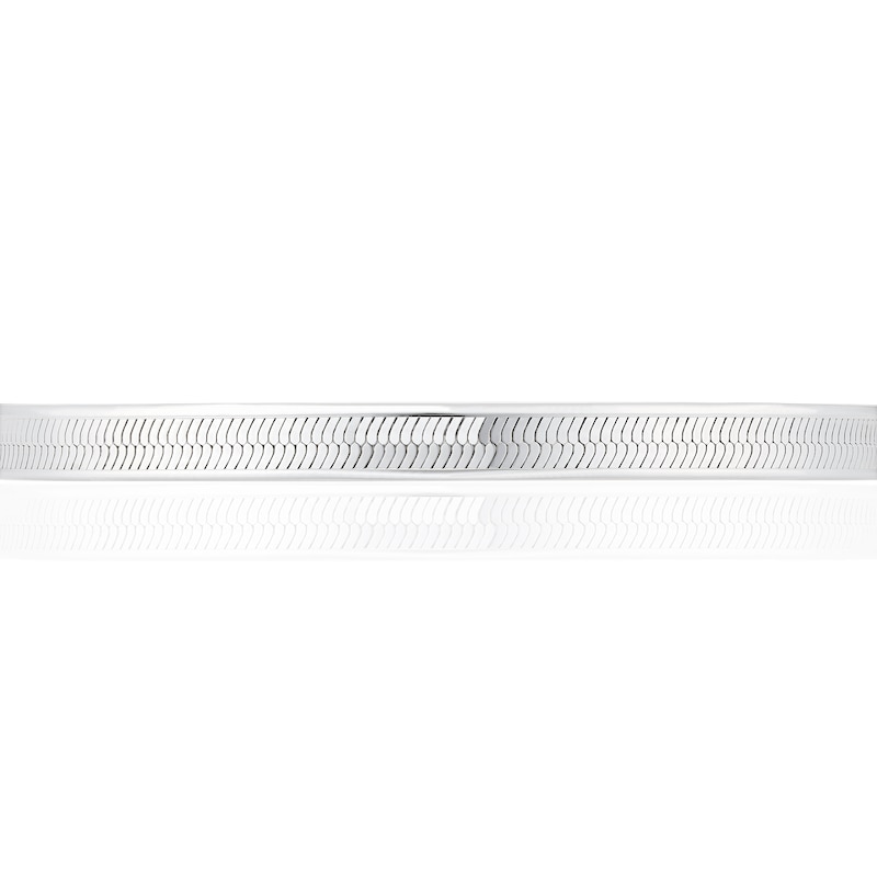 Main Image 2 of Sterling Silver Herringbone Open Bangle