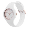 Thumbnail Image 2 of Ice Glam Rose Gold Tone & White Silicone Strap Watch