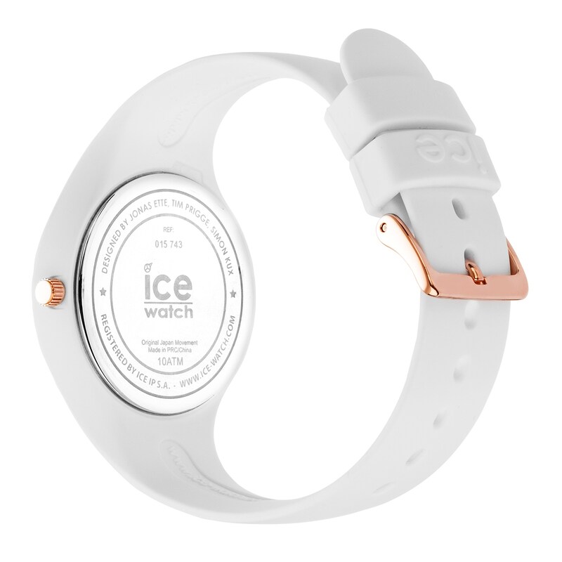 Main Image 4 of Ice Sunset Rainbow Dial & White Silicone Strap Watch