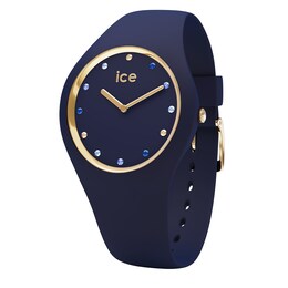Ice Cosmos Blue Shades Crystal & Silicone Strap Watch