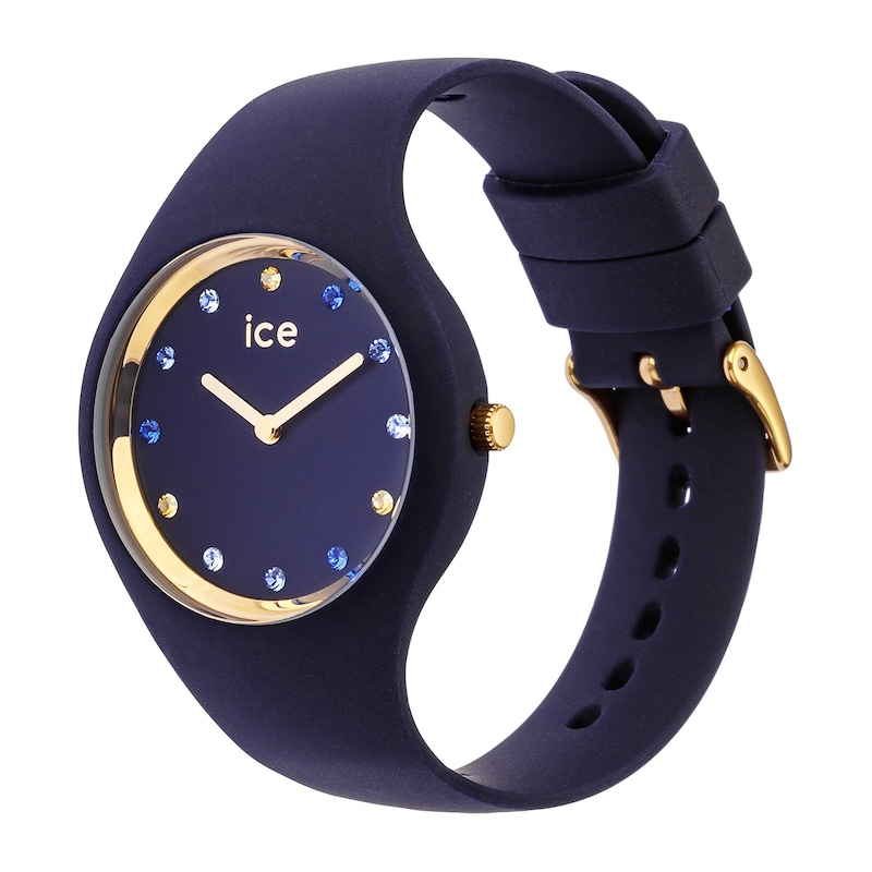 Main Image 2 of Ice Cosmos Blue Shades Crystal & Silicone Strap Watch