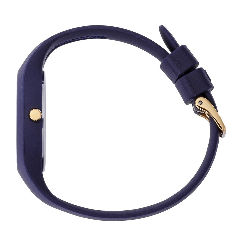 Main Image 3 of Ice Cosmos Blue Shades Crystal & Silicone Strap Watch
