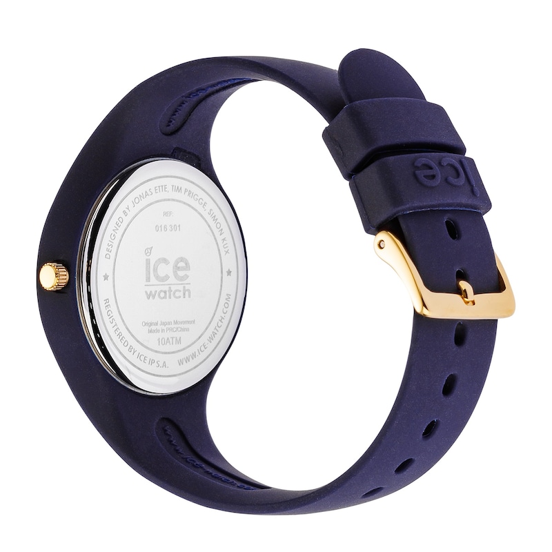 Main Image 4 of Ice Cosmos Blue Shades Crystal & Silicone Strap Watch