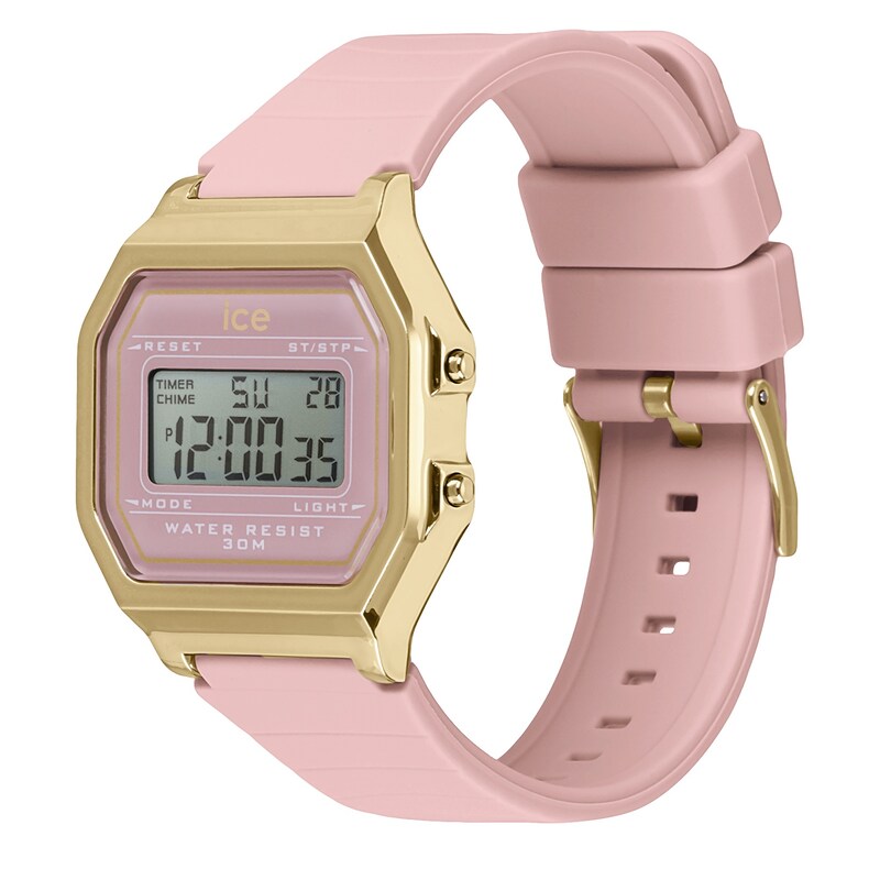 Main Image 2 of Ice Digit Retro Blush Pink Silicone Strap Watch