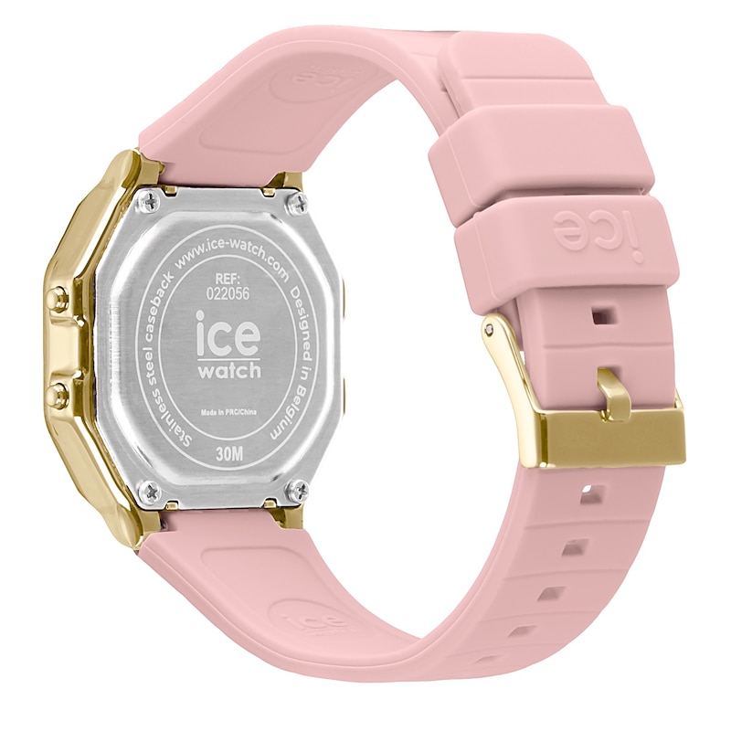 Main Image 4 of Ice Digit Retro Blush Pink Silicone Strap Watch