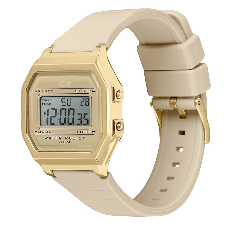 Main Image 2 of Ice Digit Retro Almond Skin Silicone Strap Watch