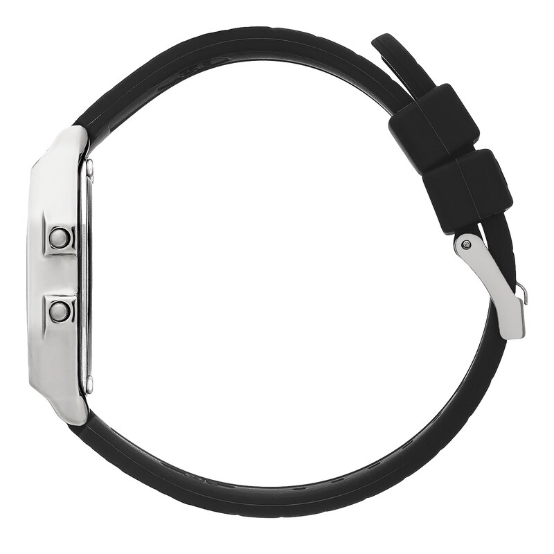 Main Image 3 of Ice Digit Retro Black Silicone Strap Watch