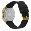 Thumbnail Image 4 of Ice Digit Retro Gold Tone & Black  Silicone Strap Watch