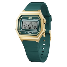 Ice Digit Retro Turquoise Blue Silicone Strap Watch
