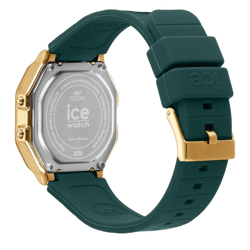 Main Image 4 of Ice Digit Retro Turquoise Blue Silicone Strap Watch