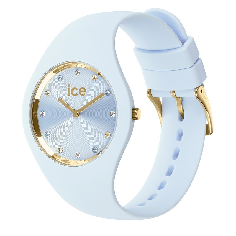 Main Image 2 of Ice Cosmos Crystal & Clear Sky Blue Silicone Strap Watch