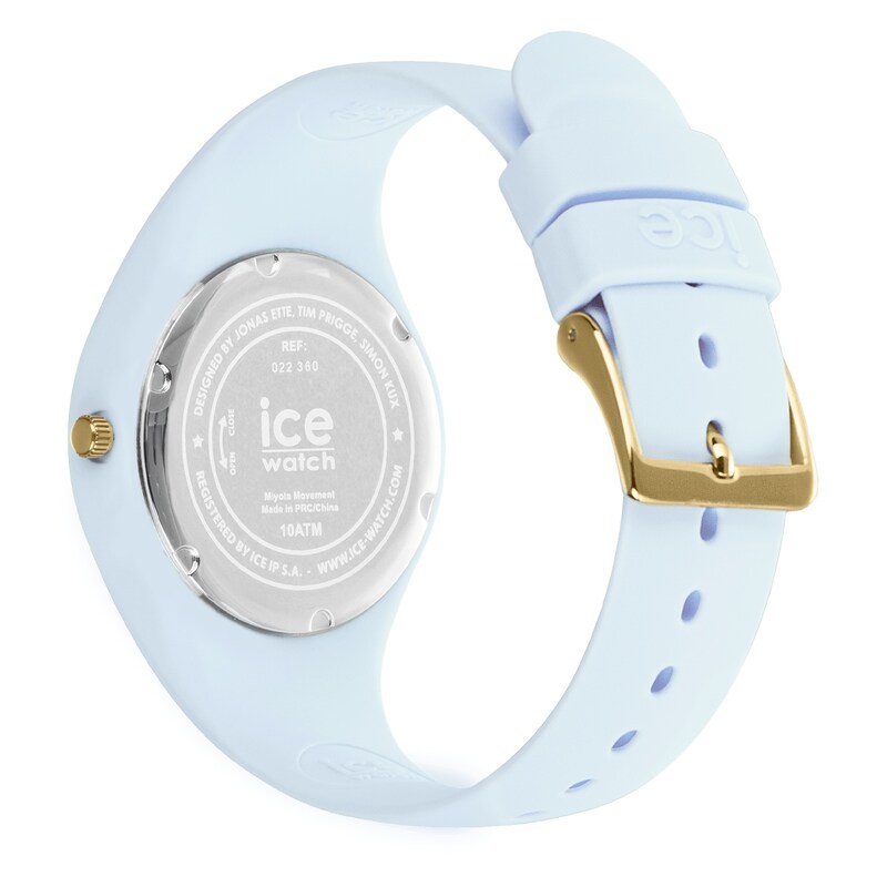Main Image 4 of Ice Cosmos Crystal & Clear Sky Blue Silicone Strap Watch